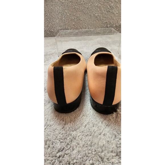 NEW Clarks Artisan Leather Alitay Susan Cap Toe Pink & Black Flats Loafers Sz 12 - Picture 4 of 8